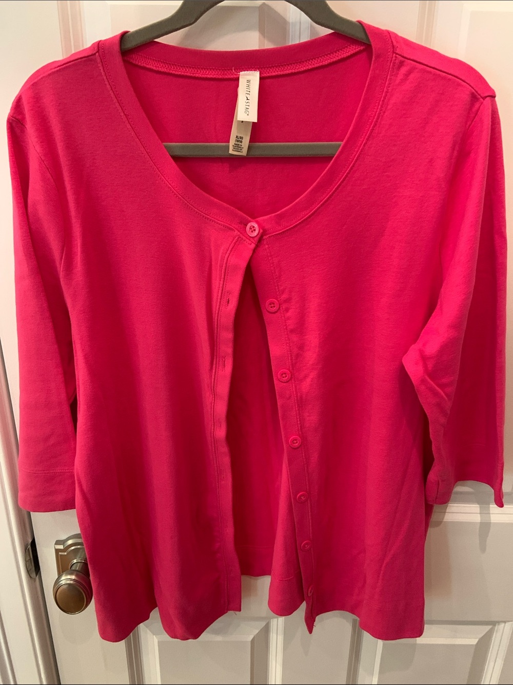 White Stag Hot Pink Button-Front Women's Top